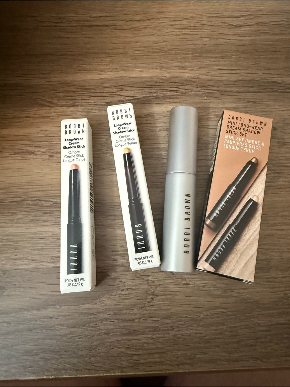 Brand new Bobbi Brown Long-Wear Cream Shadow Stick and mascara minis
